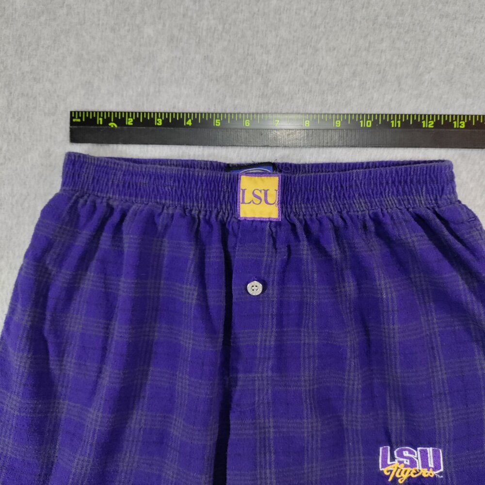 LSU Tigers Pajama Pants Mens M Concepts Sport Purple Plaid Cotton Lounge - Picture 6 of 10